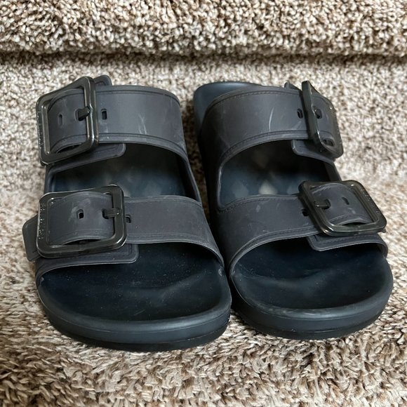 Balenciaga Women's Mallorca Slide PVC Jelly Logo Buckle Sandals. - Picture 3 of 14